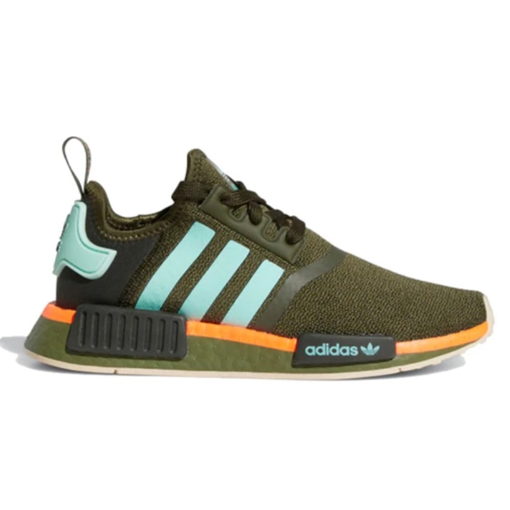 Adidas Kids' Olive and Aqua Sneakers